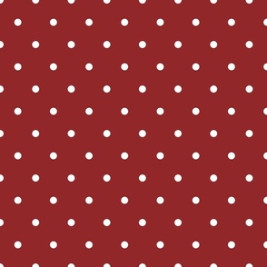 Red Christmas Polka Dots 12 inch