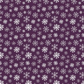 Winter Snowflakes on Dark Purple 6 inch