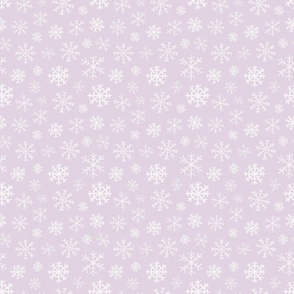 Winter Snowflakes on Light Purple  6 inch
