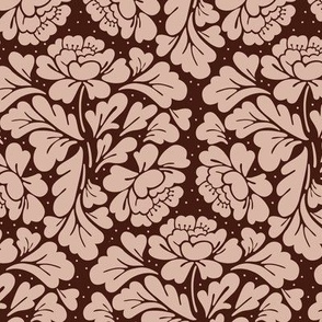 Baroque Abstract Flowers - Earth Tones