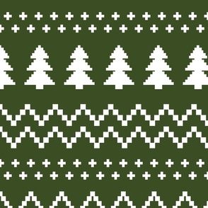 Green Christmas Fair Isle Sweater 24 inch