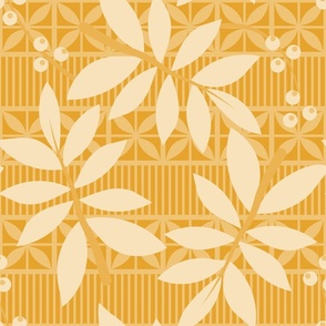 Garden Breezeway / Golden Orange / Mid Mod / Trellis / Large