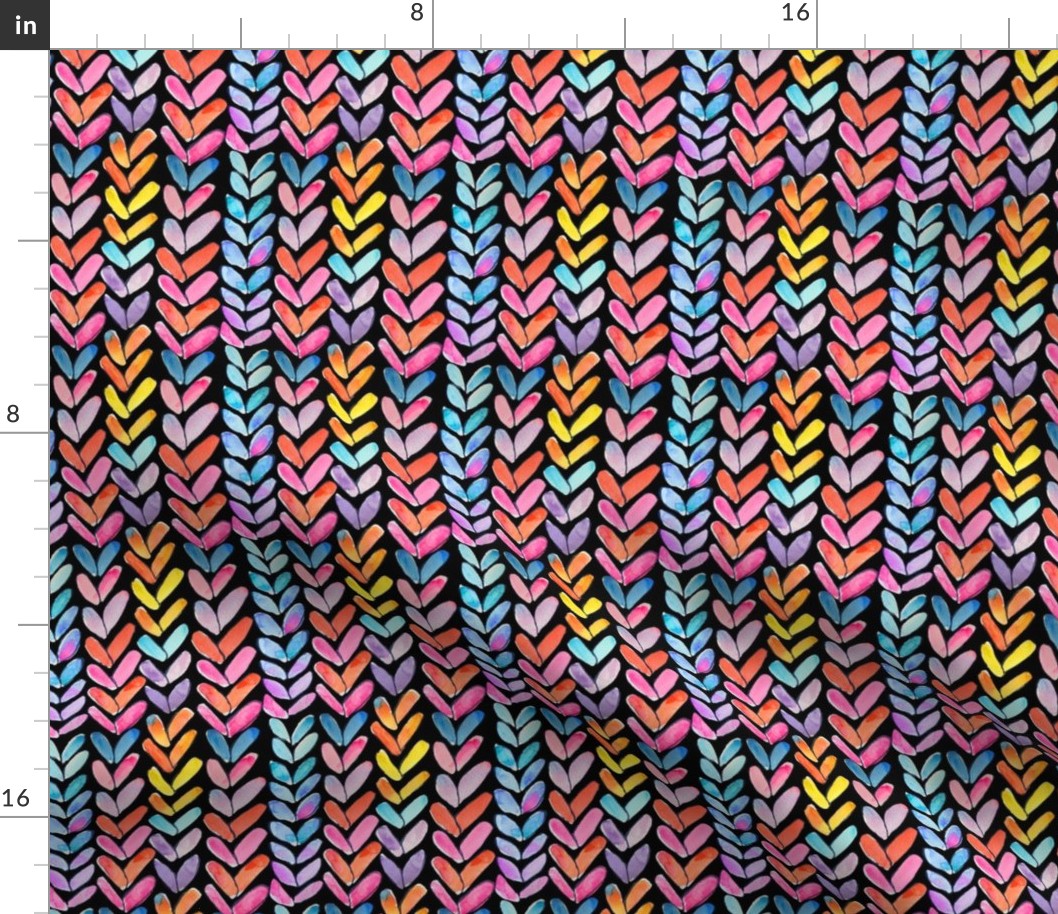 Chunky Rainbow Knit // Black