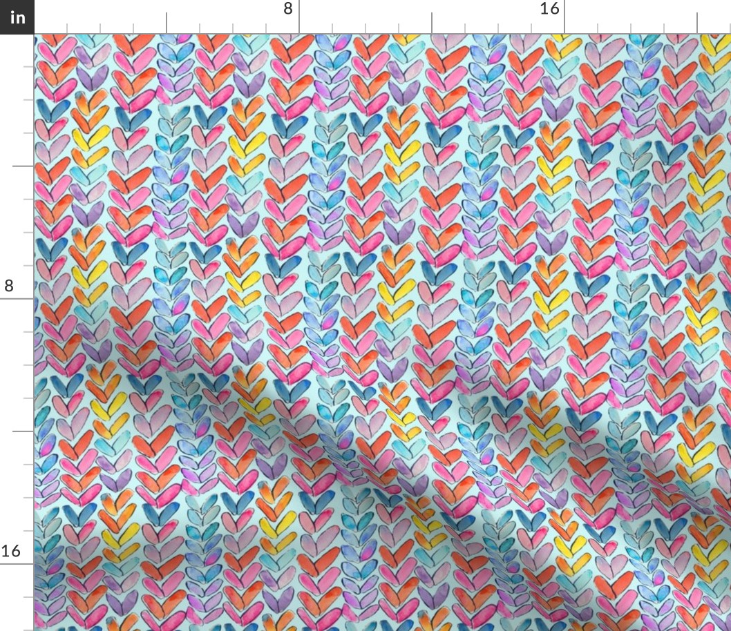 Chunky Rainbow Knit // Mint
