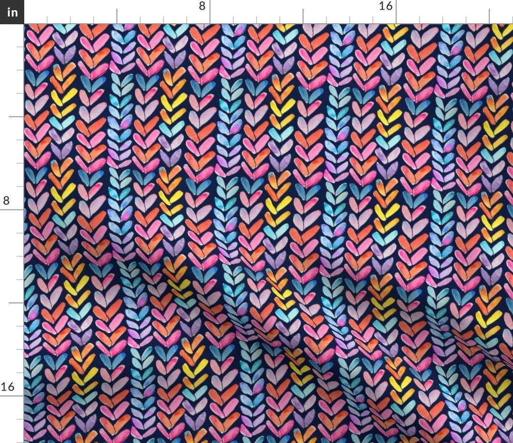 Chunky Rainbow Knit // Navy