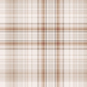 Beige Fine Line Plaid - Extra Large Scale for Wallpaper and Home Decor