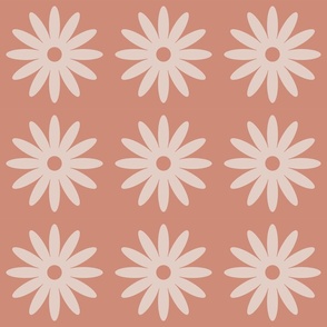 Daisy Print in Terracotta