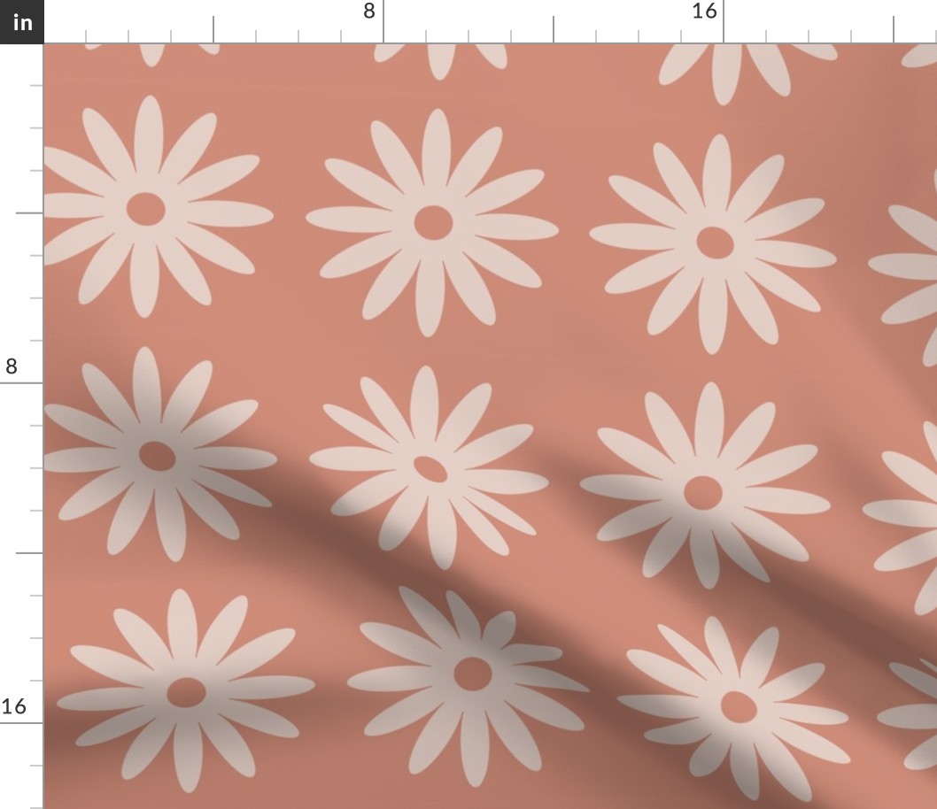 Daisy Print in Terracotta