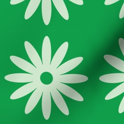 Daisy Print in Green