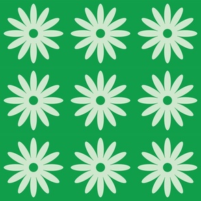 Daisy Print in Green