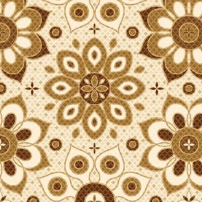 Christmas Geometric Florals Gold