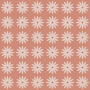 Small Daisy Print in Terracotta