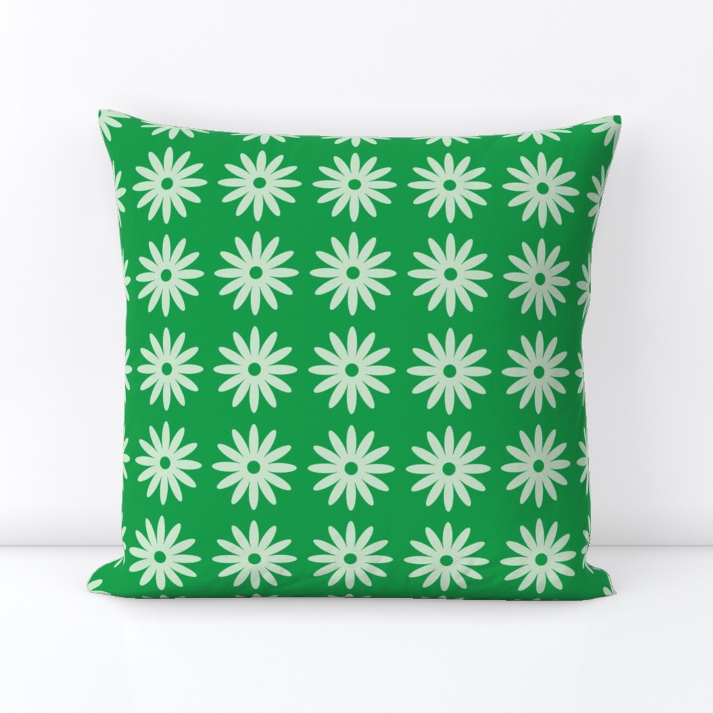 Small Daisy Print in Green