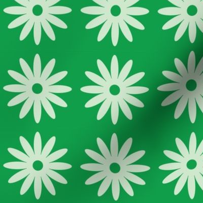 Small Daisy Print in Green