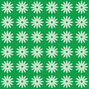 Small Daisy Print in Green