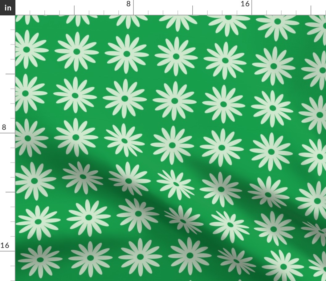 Small Daisy Print in Green