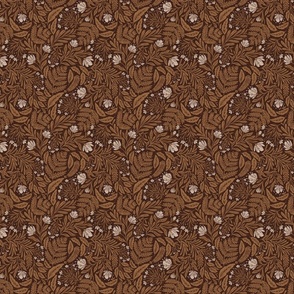 Earthy Botanical Floral - brown - small