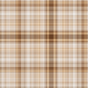 Sepia and Brown Plaid - Extra Large Scale for Wallpaper and Home Decor