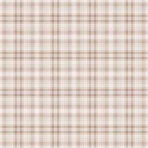 Beige Fine Line Plaid - Small Scale for Quilting and Apparel