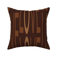 LOVE LETTERS - Earth Tone Throw Pillows 