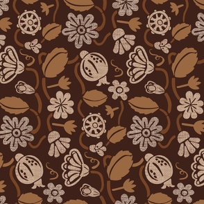 Suzani Icons - Medium - Earth Tones