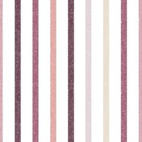 Textured Plum Berry Vertical Thin Stripes