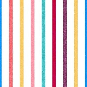 Textured Rainbow Vertical Thin Stripes