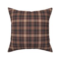 Rich Chocolate Brown Plaid - Small Scale for Quilting and Apparel