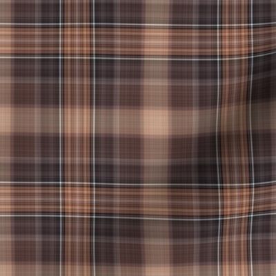 Rich Chocolate Brown Plaid - Small Scale for Quilting and Apparel