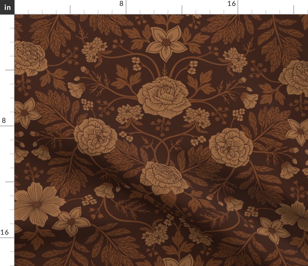 Neutral Brown Floral