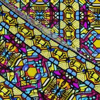 Colorful Abstract Geometric Stained Glass