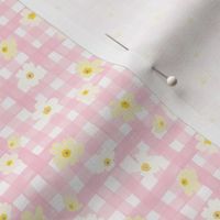 Springtime gingham check small scale in pink by Pippa Shaw