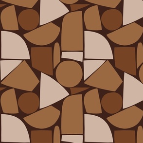 Medium - Earthy Geometric Mosaic 1. Multi tones