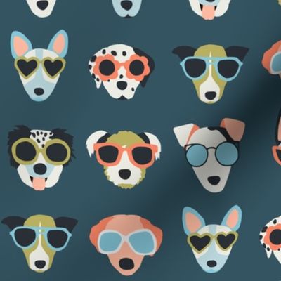 Puppy Dogs in Sunglasses Bright- 2 inches