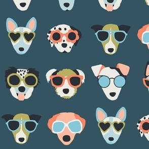 Puppy Dogs in Sunglasses Bright- 2 inches