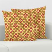 Yellow and Rose Minimalist Africa Wax Print