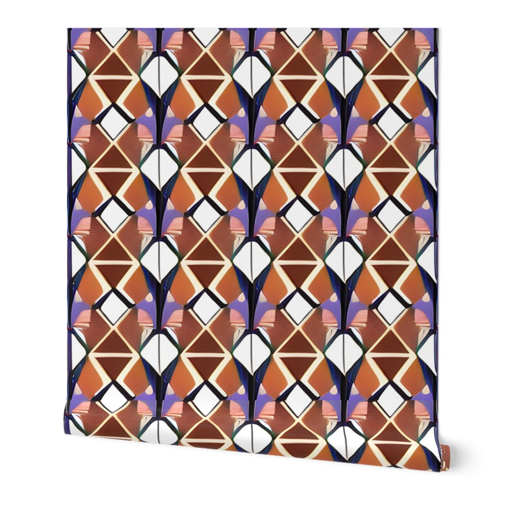 Brown and Purple Abstract Geometric