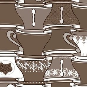 Teacup Tessellation Brown 