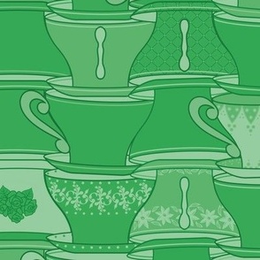 Teacup Tessellation Green