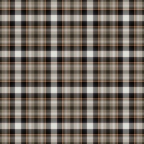 Neutral Black and Brown Plaid - Small Scale for Apparel and Quilting