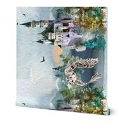 Magical School Castle for Wizards and Witches (ROTATED 48” XL) 