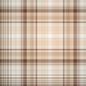 Neutral Beige, Brown, and Taupe Plaid - Extra Large Scale for Wallpaper and Home Decor