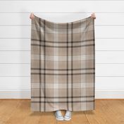 Neutral Beige and Tan Plaid - Extra Large Scale for Wallpaper and Home Decor