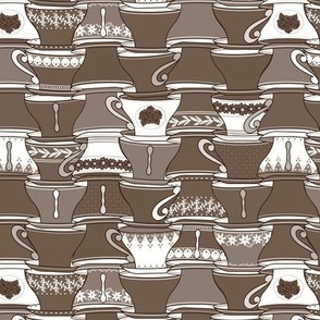 Teacup Tessellation Brown Mini