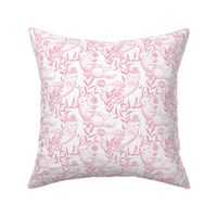 Pink toile cats 