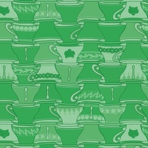 Teacup Tessellation Green Mini