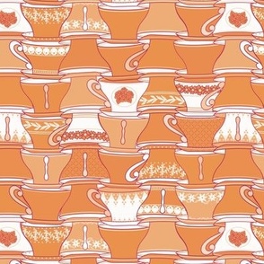 Teacup Tessellation Orange Mini