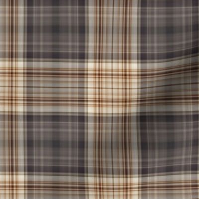 Neutral Gray and Brown Plaid - Small Scale for Apparel and Quilting