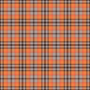 Orange and Grey Plaid - Small Scale for Apparel and Quilting