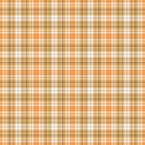 Bright Orange Plaid - Small Scale for Apparel and Quilting